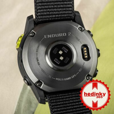 Garmin Enduro 2 Carbon Gray DLC Titanium / Black UltraFit Nylon Strap (+ spare silicone strap)