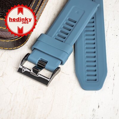 Silicone strap Ricardo 26mm (pro Garmin Fenix 8/7X/6X (51mm), Tactix aj.), Blue V1, QuickFit