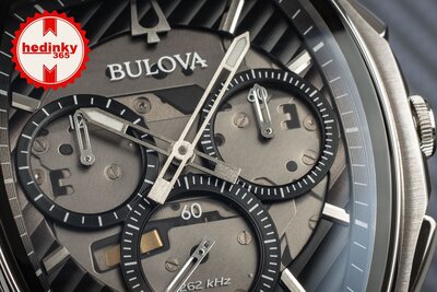 腕時計 Bulova Curv 96A257 QuartzChronograph Bulova Mens Curv 96A257 Quartz Chronograph Stainless Steel Black