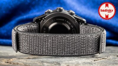 Nylon strap Ricardo 20mm (for Garmin Fenix 8/7S/6S (43mm), etc.), grey, pass-through