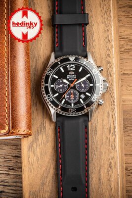 Silicone strap Ricardo Fermo, black V1