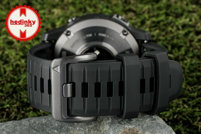 Garmin Fenix 7 Pro Sapphire Solar Gray DLC Titanium / Black Silicone Band