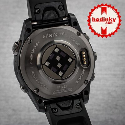 Garmin Fenix 7S Pro Sapphire Solar Gray DLC Titanium / Black Silicone Band