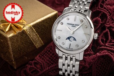 Frederique Constant Slimline Lady Quartz Moonphase FC-206MPWD1S6B