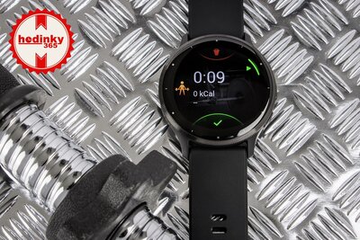 Garmin Venu 3 Slate / Black, Black Leather Band (Premium) (+ náhradní řemínek)