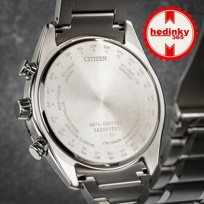 Citizen Sports Eco-Drive Radio Controlled Tsuki-yomi Moonphase Super Titanium BY1010-81H