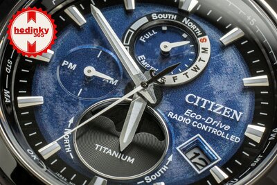 Citizen Sports Eco-Drive Radio Controlled Tsuki-yomi Moonphase Super Titanium BY1010-81L