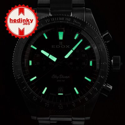 Edox SkyDiver Chronograph Quartz 10116-3-buidn Limited Edition