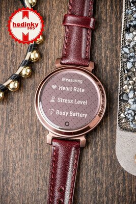 Garmin Lily 2 Classic Dark Bronze / Mulberry Leather Band