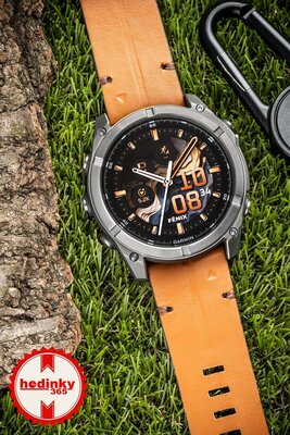 Leather strap Ricardo 26mm (pro Garmin Fenix 8/7X/6X (51mm), Tactix aj.), Brown, QuickFit