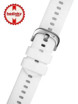 Silicone strap Ricardo 18mm (for Garmin Venu 2S, Vivoactive 4S, Forerunner 265S, Venu 3S etc.), white V1, Quick Release
