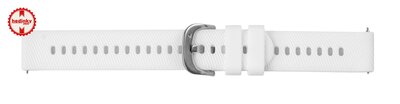 Silicone strap Ricardo 18mm (for Garmin Venu 2S, Vivoactive 4S, Forerunner 265S, Venu 3S etc.), white V1, Quick Release