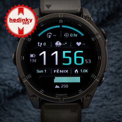 Garmin Fenix 8 AMOLED 47 mm, Exclusive Titanium Graphite Titanium Band (Premium) (+ extra strap)