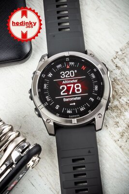 Garmin Fenix 8 AMOLED 51 mm, Exclusive Titanium Graphite Brown Leather Band (Premium) (+ extra strap)