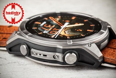 Garmin Fenix 8 AMOLED 51 mm, Exclusive Titanium Graphite Brown Leather Band (Premium) (+ extra strap)