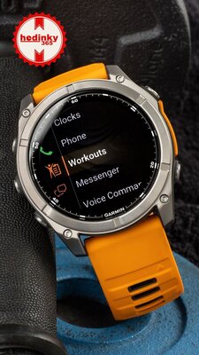 Garmin Fenix 8 AMOLED 51 mm, Sapphire Titanium Graphite Spark Orange Band