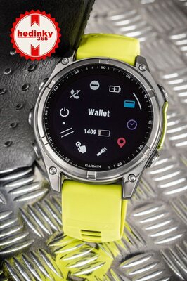 Garmin Fenix 8 SOLAR 47 mm, Sapphire Graphite Titanium Yellow Band