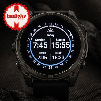 Garmin Fenix 8 SOLAR 51 mm, Sapphire Carbon Gray DLC Titanium Black