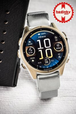 Steel bracelet Ricardo 20mm (for Garmin Fenix 8/7S/6S (43mm) etc.), silver, Milanese, QuickFit