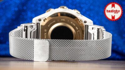 Steel bracelet Ricardo 20mm (for Garmin Fenix 8/7S/6S (43mm) etc.), silver, Milanese, QuickFit