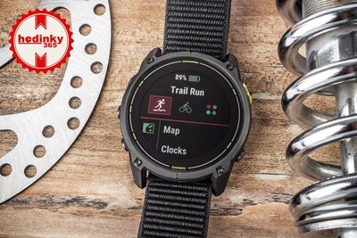 Garmin Enduro 3 Titanium DLC, Black UltraFit Nylon Band