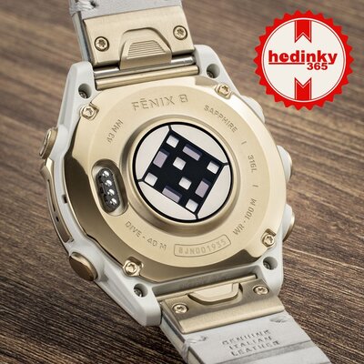 Garmin Fenix 8 AMOLED 43 mm, Sapphire Soft Gold Stainless Steel Fog Gray Limestone Leather Band (Premium) (+ extra strap)