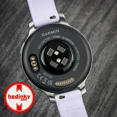 Garmin Lily 2 Active Silver / Purple Jasmine Silicone Band