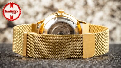 Stainless steel bracelet Ricardo Milanese, gold, magnetic 20mm