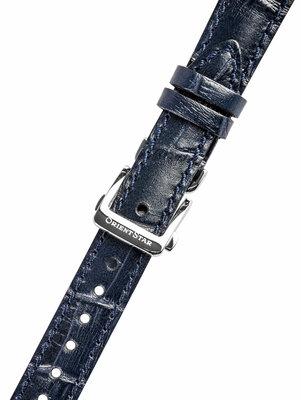 Leather strap Orient UL024018J0 14mm (for RE-ND00 models), blue