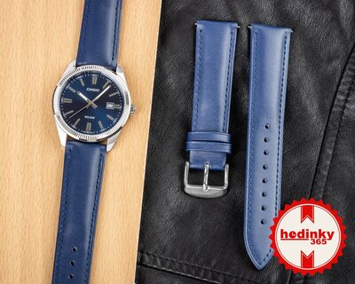 Leather strap Ricardo Ancona, Blue, Quick Release