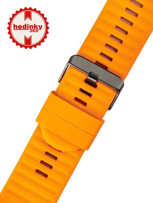 Ricardo Silicone Strap 26mm (for Garmin Fenix 8/7X/6X (51mm), Tactix etc.), orange, QuickFit