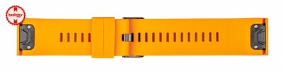 Silicone strap Ricardo 26mm (for Garmin Fenix 8/7X/6X (51mm), Tactix etc.), orange V1, QuickFit