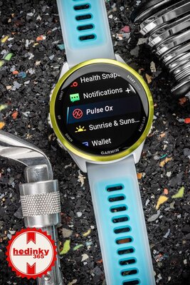 Garmin Forerunner 570 (47mm), Amp Yellow, Translucent Whitestone, Turqoise Band