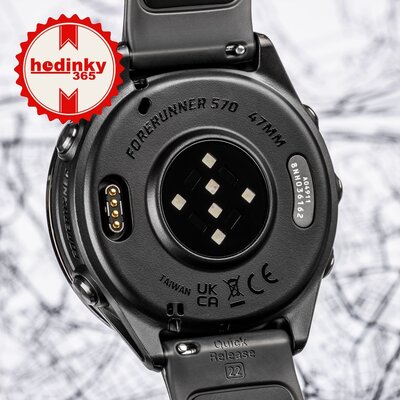Garmin Forerunner 570 (47mm), Slate Gray, Translucent Black