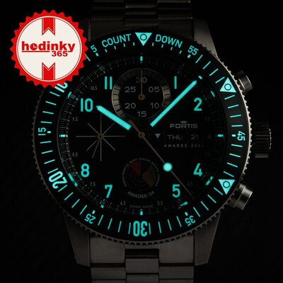 Fortis Novonaut N-42 Automatic Chronograph Amadee-24 F2040016 Limited Edition 100pcs (+ spare strap)