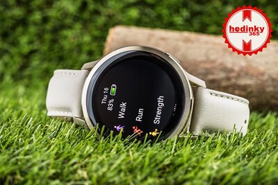 Garmin Venu 4 41mm Lunar Gold / Light Sand, Leather Band (+ extra strap)