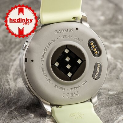 Garmin Venu 4 45mm Silver / Citron, Silicone band