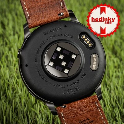 Garmin Venu 4 45mm Slate / Brown, Leather Band (+ extra strap)