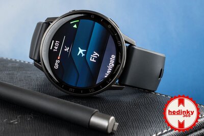 Garmin D2 Air X15, Slate/Black Silicone Band