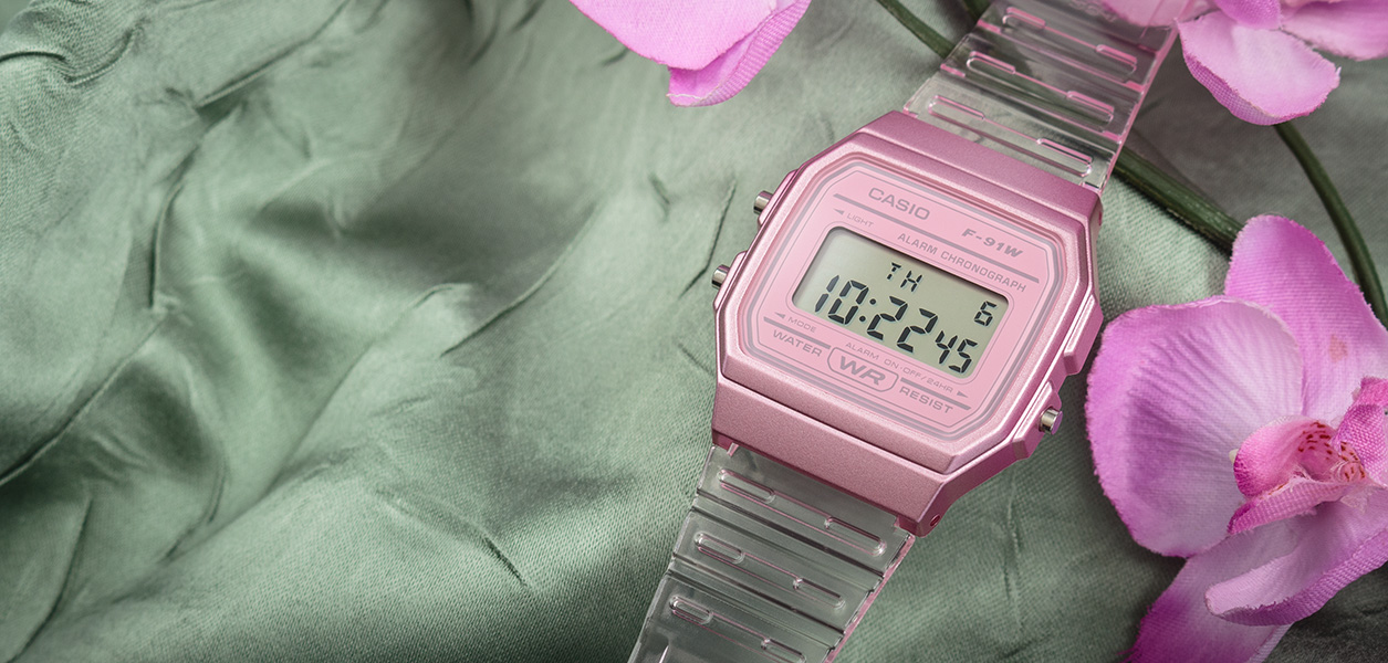 Casio retro pink cheap