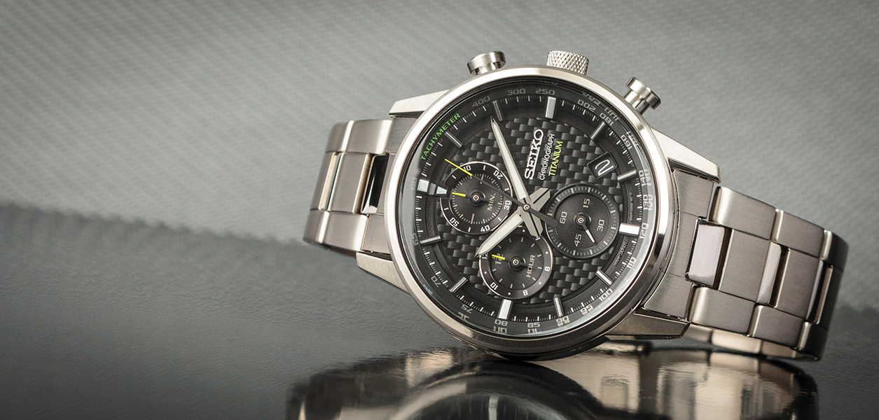 Chronograph Seiko SSB389P1 Quartz Titanium