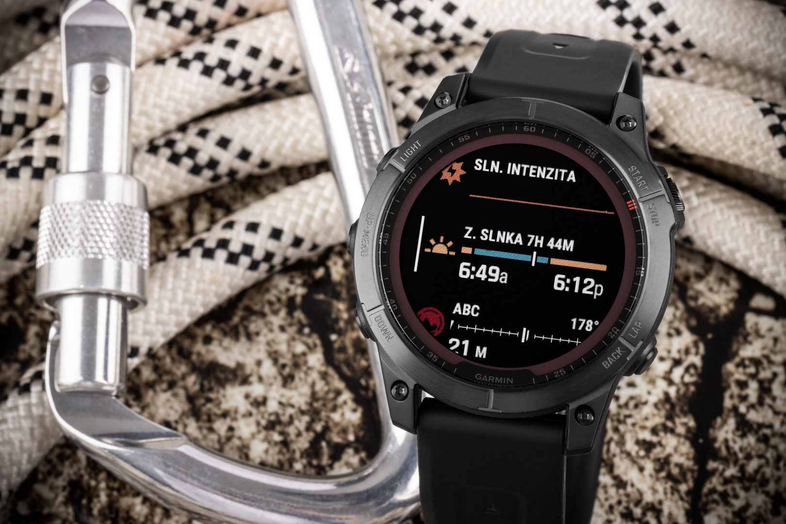 Watch Garmin Fenix 7 Sapphire Solar Black DLC Titanium / Black Band