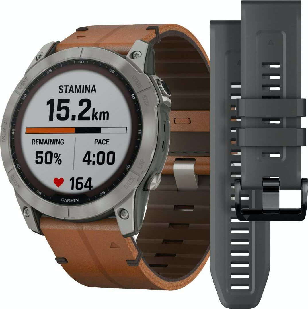 GARMIN fenix 7X Sapphire Dual Power Ti noonaesthetics.com