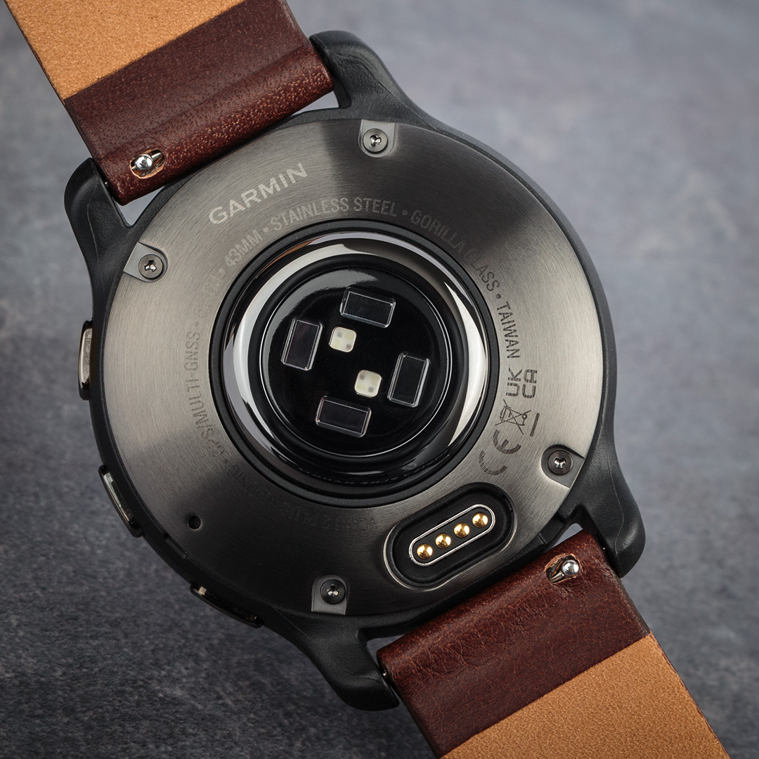 Garmin Venu 2 Plus Slate / Brown Leather Band (Premium) + spare