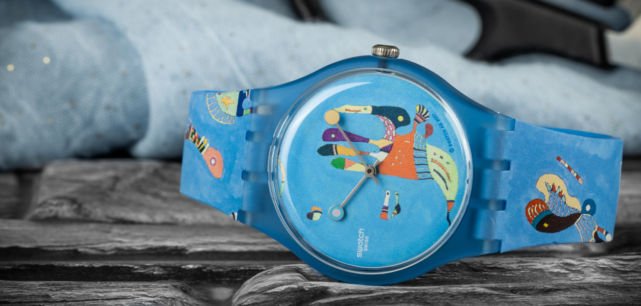 Watches Swatch x Centre Pompidou, Blue Sky By Vassily Kandinsky UOZ342