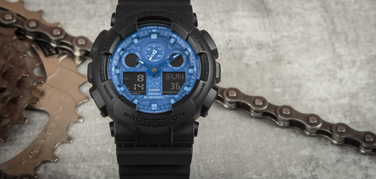 G-Shock GA-100BP-1AER Blue Paisley Series | Hodinky-365.com